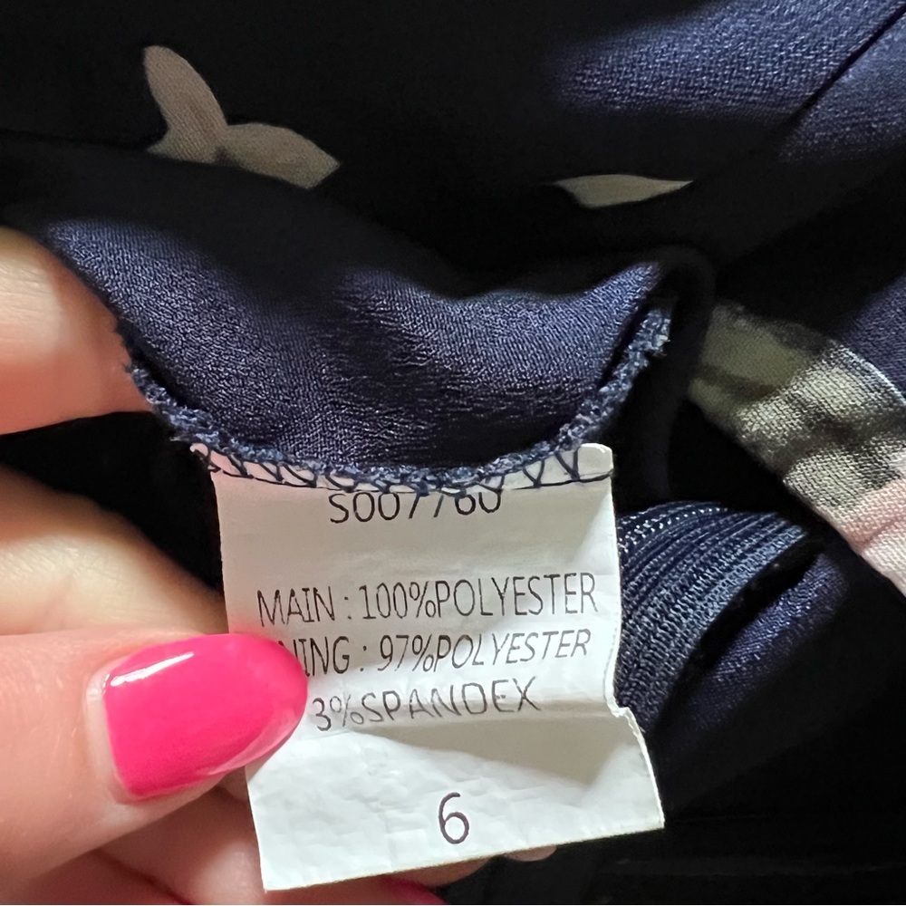 SHOWPO NAVY BLUE FLORAL “TAKE IT FROM THE TOP” STRAPLESS MAXI DRESS - Picture 13 of 14